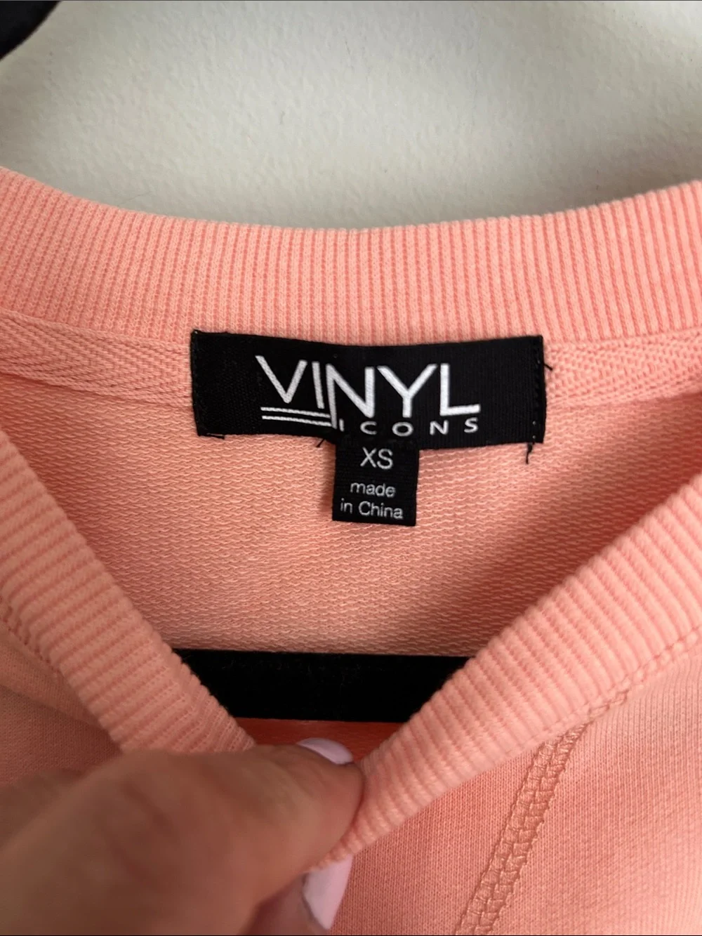 VINYL oversize Peach Crewneck Sweatshirt - Women's Soft Pullover
